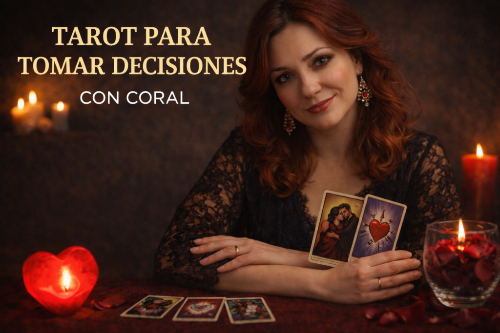 Tarot para tomar decisiones con Coral, consulta profesional de tarot para orientación en momentos importantes